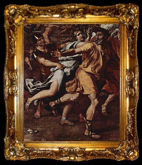 framed  Nicolas Poussin Enlevement des Sabines, Detail, ta009-2